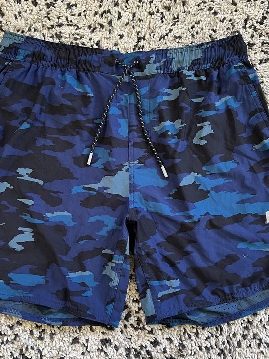 Legends Luka Shorts Blue Camo Unlined Drawstring Stretch Gym Athletic Men’s XL - Picture 6 of 16